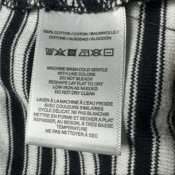 Free People Women’s Frenchie T-Shirt Dress Medium Half Sleeve Striped Cut Out - Picture 12 of 13